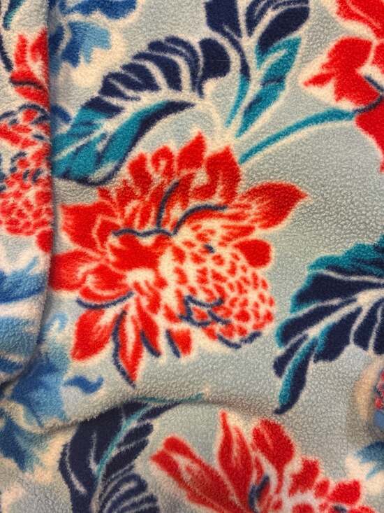 Patagonia Women's Synchilla Snap-T Fleece Pullover Manoa Floral Dusk Blue - Picture 2 of 7